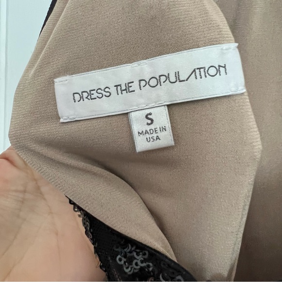 Dress The Population | Black Nude Sequin Dress - Picture 10 of 11